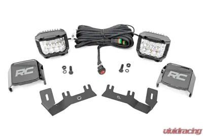 Rough Country LED Ditch Light Kit 3in OSRAM Pair for Chevy/GMC 1500 14-18 & Classic - 71056