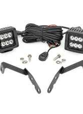 Rough Country LED Light Kit Ditch Mount 2" Black Pair Spot Chevy 1500 & Chevy | GMC 2500HD | 3500HD 07-14                                     - 71058 - Image 6