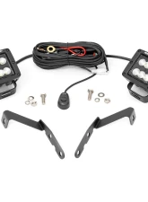 Rough Country LED Light Kit Ditch Mount 2" Black Pair Flood Chevy 1500 & Chevy | GMC 2500HD | 3500HD 07-14                                     - 71059 - Image 6