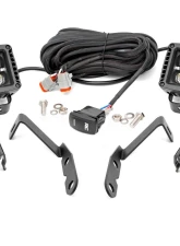 Rough Country LED Light Ditch Mount 2" Black Pair Amber DRL Chevy 1500 2007-2013                                     - 71061 - Image 6