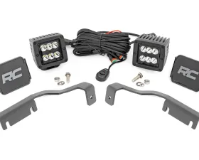 Rough Country LED Ditch Light Kit Black Series w/Spot Beam Nissan Frontier 2WD 4WD 2022