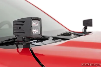 Rough Country LED Ditch Light Kit Black Series w/Flood Beam Nissan Frontier 2WD 4WD 2022 - 71065