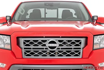 Rough Country LED Ditch Light Kit Black Series w/Flood Beam Nissan Frontier 2WD 4WD 2022 - 71065