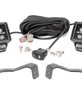 Rough Country LED Ditch Light Kit Black Series w/White DRL Nissan Frontier 2WD 4WD 2022                                     - 71066 - Image 6