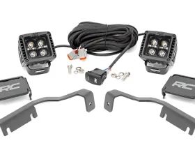 Rough Country LED Ditch Light Kit Black Series w/Amber DRL Nissan Frontier 2WD 4WD 2022