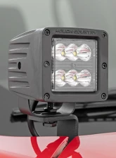 Rough Country LED Ditch Light Kit for 2022 Nissan Frontier 2WD/4WD, 3" Osram Wide Angle                                     - 71068 - Image 2