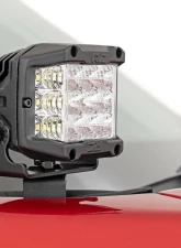 Rough Country LED Light Kit Ditch Mount 2" Black Pair Spot Toyota Tundra 22-25                                     - 71071 - Image 5