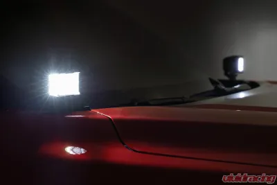 Rough Country LED Light Kit Ditch Mount Black Pair Flood for Toyota Tundra 22-25 - 71072