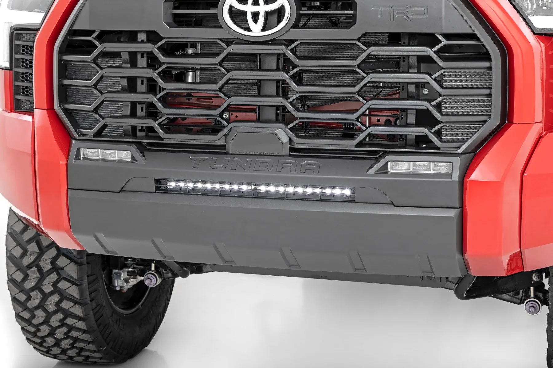 Rough Country LED Light Kit Bumper Mount 20" Black Slim Line Toyota Tundra 22-25 - 71077