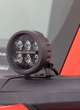 Rough Country LED Ditch Light Kit 3.5" Black Round Pair Amber DRL for 2021-2025 Ford Bronco                                     - 71078 - Image 2