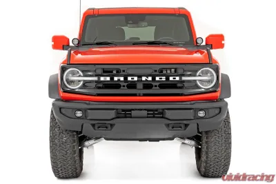 Rough Country LED Ditch Light Kit 3.5" Black Round Pair Amber DRL for 2021-2025 Ford Bronco - 71078