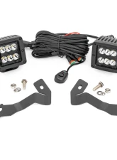 Rough Country LED Light Kit Ditch Mount 2" Black Pair Spot Toyota Tacoma 16-23                                     - 71080 - Image 6