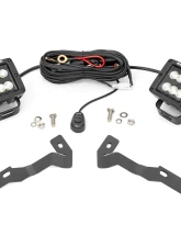 Rough Country LED Light Kit Ditch Mount 2" Black Pair Flood for Toyota Tacoma 2016-2023                                     - 71081 - Image 6