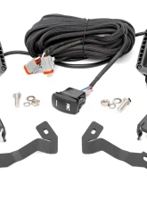 Rough Country LED Light Kit Ditch Mount 2" Black Pair White DRL Toyota Tacoma 16-23                                     - 71082 - Image 6