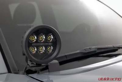 Rough Country LED Light Kit Ditch Mount 2" Black Pair White DRL Toyota Tacoma 16-23 - 71082