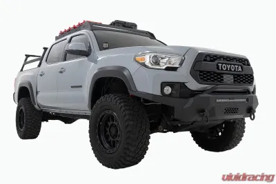 Rough Country LED Light Kit Ditch Mount 2" Black Pair White DRL Toyota Tacoma 16-23 - 71082