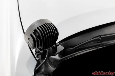 Rough Country LED Light Kit Ditch Mount 2" Black Pair White DRL Toyota Tacoma 16-23 - 71082