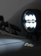 Rough Country LED Light Kit Ditch Mount 2" Black Pair White DRL Toyota Tacoma 16-23                                     - 71082 - Image 6