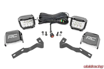Rough Country LED Light Kit Ditch Mount 3" OSRAM Wide for Toyota Tacoma 2016-2023 2WD/4WD - 71084