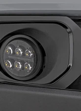 Rough Country LED Fog Light Kit 3.5" Round Black Series Amber DRL Toyota Tacoma 16-23                                     - 71095 - Image 6