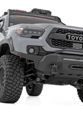 Rough Country LED Fog Light Kit 3.5" Round Black Series Amber DRL Toyota Tacoma 16-23                                     - 71095 - Image 3