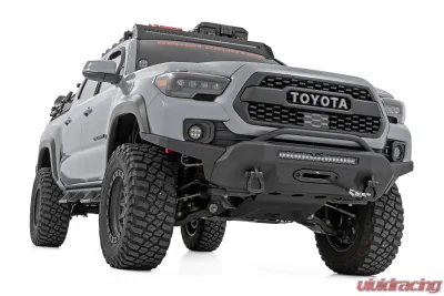 Rough Country LED Fog Light Kit 3.5" Round Black Series Amber DRL Toyota Tacoma 16-23 - 71095