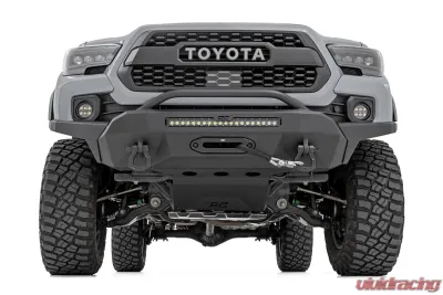 Rough Country LED Fog Light Kit 3.5" Round Black Series Amber DRL Toyota Tacoma 16-23 - 71095
