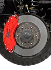 Rough Country Caliper Covers Front and Rear Red Chevy | GMC 2500HD | 3500HD 11-19                                     - 71119 - Image 6