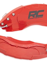 Rough Country Caliper Cover Red Jeep Wrangler JK Unlimited 2WD | 4WD Wrangler JK 2 Door 2007-2018                                     - 71140A - Image 6