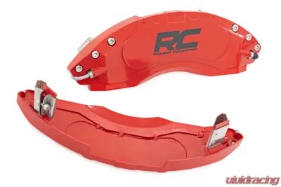 Rough Country Caliper Cover Red Jeep Wrangler JK Unlimited 2WD | 4WD Wrangler JK 2 Door 2007-2018 - 71140A