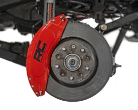 Rough Country Caliper Covers Front and Rear Red Non-Sport Jeep Gladiator JT 20-24 | Wrangler JL 18-24