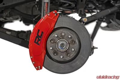 Rough Country Caliper Covers Front and Rear Red Non-Sport Jeep Gladiator JT 20-24 | Wrangler JL 18-24 - 71142A