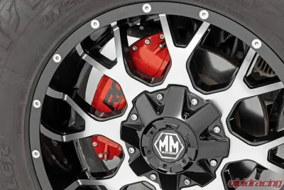 Rough Country Caliper Covers Front and Rear Red Sport Jeep Gladiator JT | Wrangler JL 18-25 - 71150