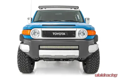 Rough Country LED Light Windshield 50" Curved Dual Row Black Series w/White DRL Toyota FJ Cruiser 2WD 4WD 2007-2014 - 71203