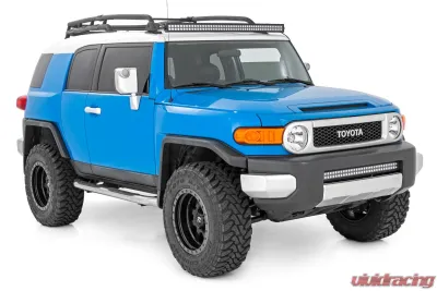 Rough Country LED Light Windshield 50" Curved Dual Row Black Series w/White DRL Toyota FJ Cruiser 2WD 4WD 2007-2014 - 71203