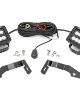 Rough Country LED Light Kit Ditch Mount 2" Black Pair Flood Toyota Tacoma 24-25                                     - 72102 - Image 2