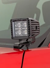 Rough Country LED Light Kit Ditch Mount 2" Black Pair White DRL Toyota Tacoma 24-25                                     - 72103 - Image 6