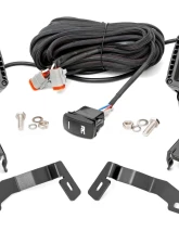 Rough Country LED Light Kit Ditch Mount 2" Black Pair White DRL Toyota Tacoma 24-25                                     - 72103 - Image 2