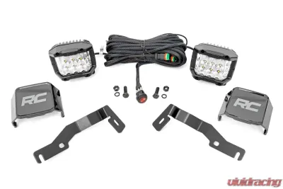 Rough Country LED Light Kit Ditch Mount 3" OSRAM Wide for 2024 Toyota Tacoma 2WD/4WD - 72105
