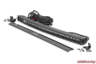 Rough Country 30 Inch Black Series LED Light Bar Curved Single Row Cool White DRL - 72730BLDRL