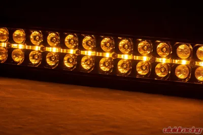 Rough Country 30 Inch Black Series LED Light Bar Curved Dual Row Amber DRL - 72930BDA