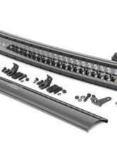 Rough Country 30 Inch Black Series LED Light Bar Curved Dual Row Cool White DRL                                     - 72930BD - Image 6