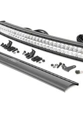 Rough Country 30 Inch Chrome Series LED Light Bar Curved Dual Row Cool White DRL                                     - 72930D - Image 6