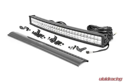 Rough Country 30 Inch Chrome Series LED Light Bar Curved Dual Row Cool White DRL - 72930D