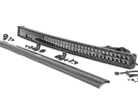 Rough Country 40 Inch Black Series LED Light Bar Curved Dual Row Cool White DRL