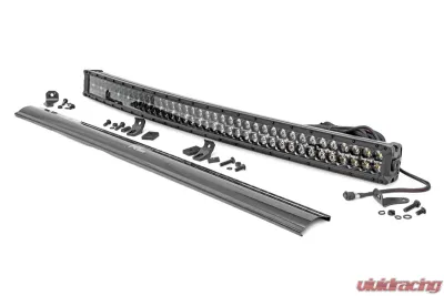 Rough Country 40 Inch Black Series LED Light Bar Curved Dual Row Cool White DRL - 72940BD