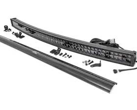 Rough Country 50 Inch Black Series LED Light Bar Curved Dual Row Cool White DRL