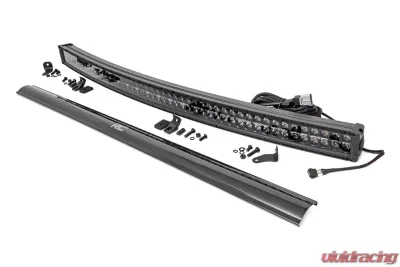 Rough Country 50 Inch Black Series LED Light Bar Curved Dual Row Cool White DRL - 72950BD