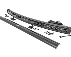 Rough Country 54 Inch Black Series LED Light Bar Curved Dual Row Cool White DRL