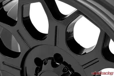 Rough Country 77 Series Wheel One-Piece Semi Gloss Black 20x9 6x5.5 0mm - 77200912